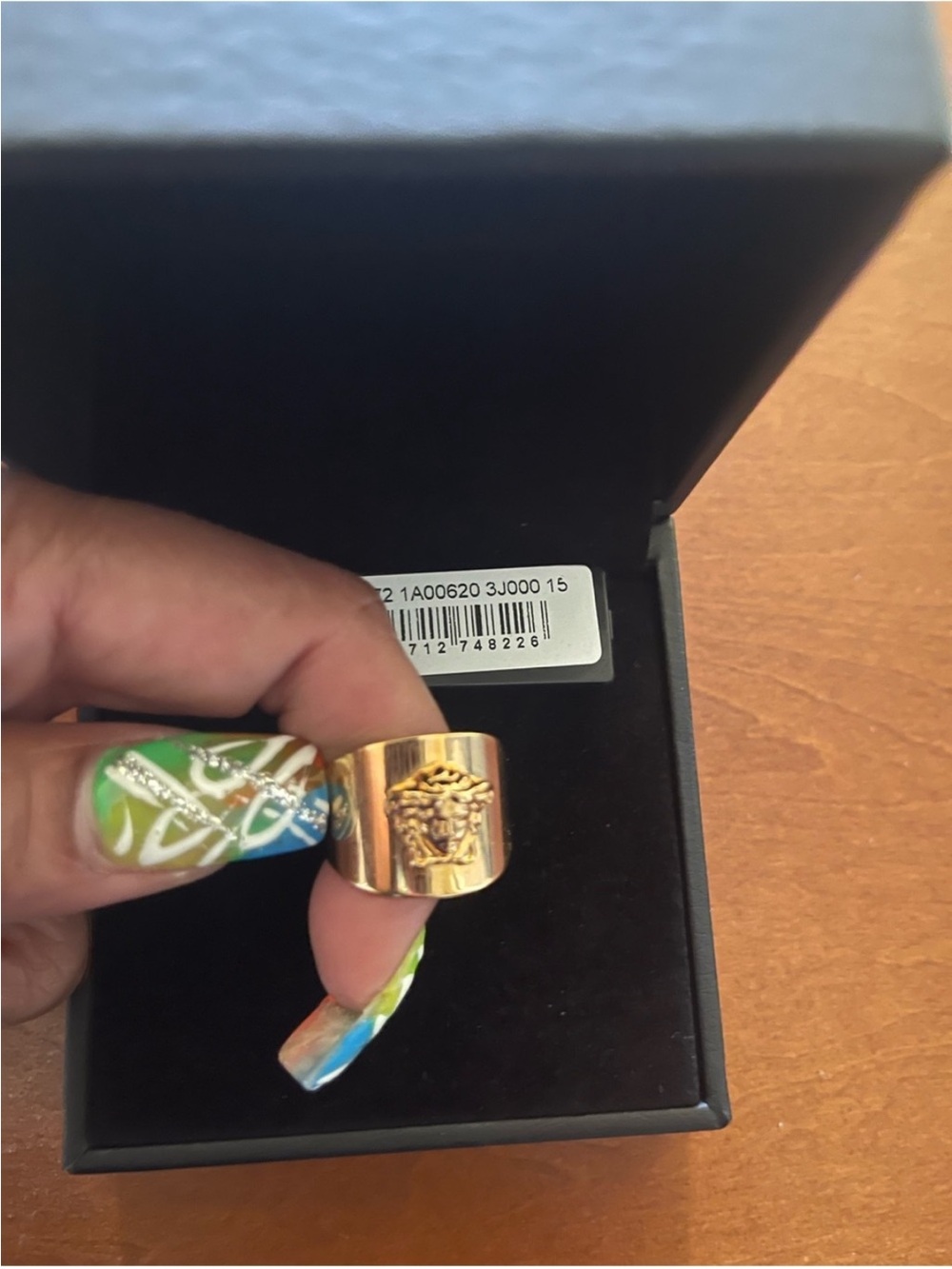 Versace Gold Vermeil Medusa Ring. Size 7 - Picture 4 of 4